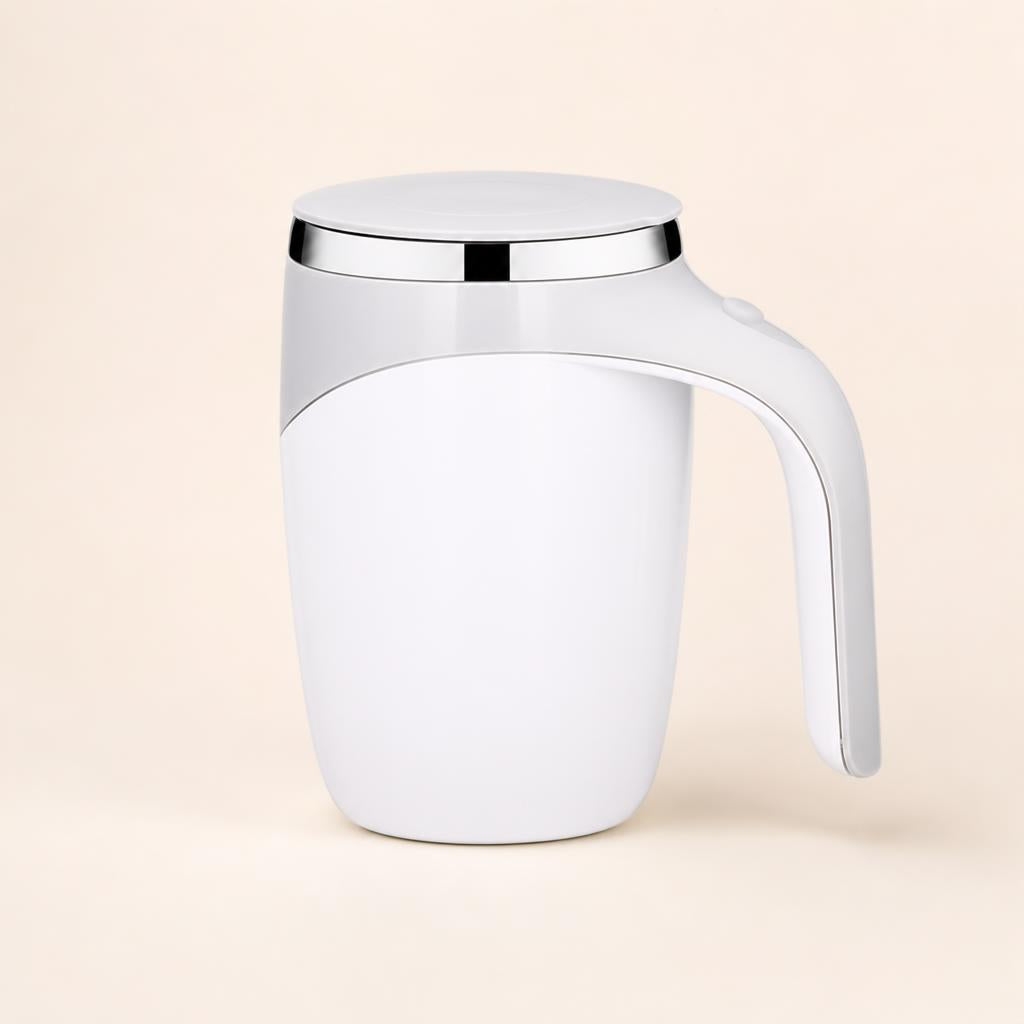 Taza Calma en blanco perla con tapa